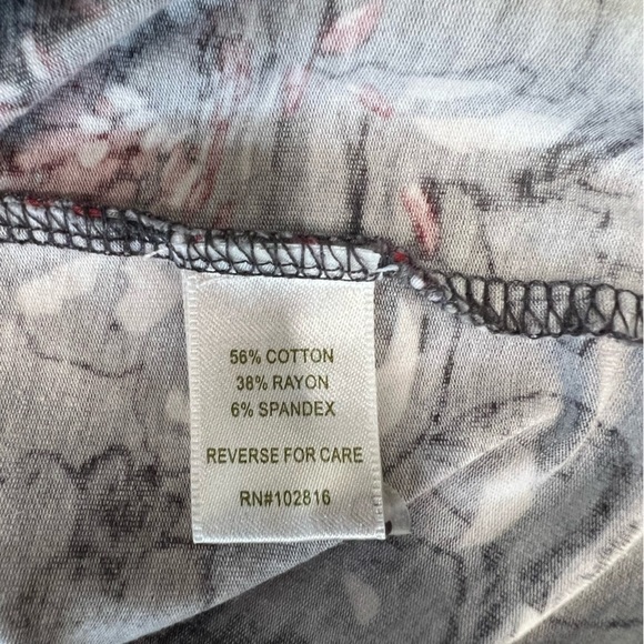 Garnet Hill Gray Floral Print Cotton Kimono Sleeve Dress Size M - Picture 5 of 6